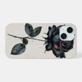 Elegant zwart Roos gotische bloementelefoonhoesje  iPhone 15 Case