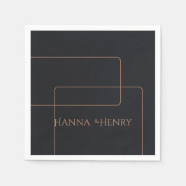 elegant zwart roos goud Modern Servet