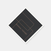 elegant zwart roos goud Modern Servet (Hoek)