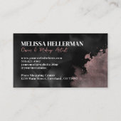 Elegant Zwart Roos Goud Monogram Visitekaartje (Achterkant)