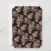 Elegant zwart Roos gouden foto Memorial Kaart (Achterkant)