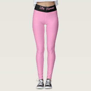 Elegant zwart & roze abstract diamantpatroon leggings
