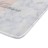 Elegant zwart roze en wit marmer kleurenblok snijplank (Hoek)