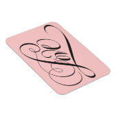 Elegant zwart roze Fancy LOVE Script Letteren Magneet (Rechterzijde)