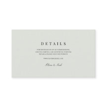 Elegant Zwart & Sage Green Wedding Details