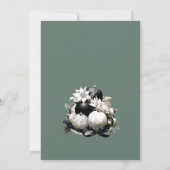 Elegant zwart salie ivoor Kerstfeest Kaart (Achterkant)