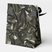 Elegant Zwart satijn look gunst box Bedankdoosjes (Achterkant)