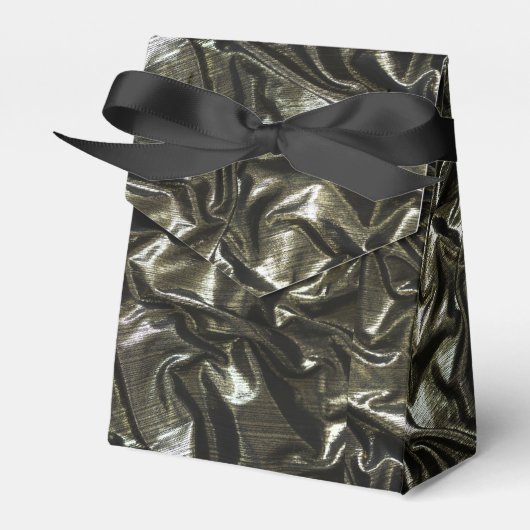 Elegant Zwart satijn look gunst box Bedankdoosjes (Voorkant Zijde)