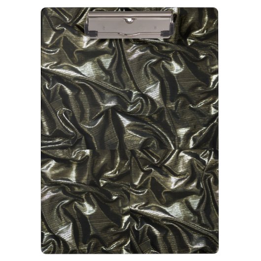 Elegant zwart satijnen look klembord (Voorkant)