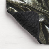 Elegant zwart satijnen look mousepad muismat (Hoek)