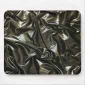 Elegant zwart satijnen look mousepad muismat (Voorkant)