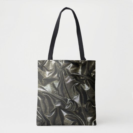 Elegant Zwart satijnen look tas (Voorkant)
