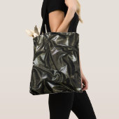 Elegant Zwart satijnen look tas (Dichtbij)