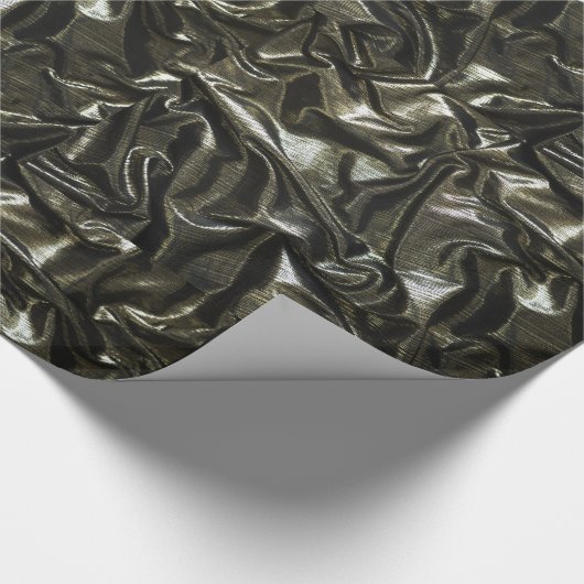 Elegant zwart satijnpakpapier cadeaupapier (Hoek)