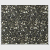 Elegant zwart satijnpakpapier cadeaupapier (Vlak)