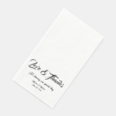 Elegant zwart script aangepast Liefde & Bedankt br Servet (Hoek)