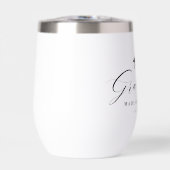 Elegant zwart script Afstuderen naam & jaar (Voorkant)