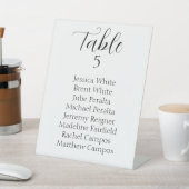 Elegant Zwart Script Bruiloft Zittafel Reclamebord Met Voetstuk (Insitu)