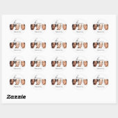 Elegant Zwart Script Logo Foto Make-up Bedankt Ronde Sticker (Vel)