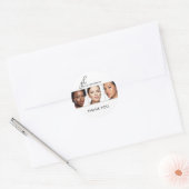 Elegant Zwart Script Logo Foto Make-up Bedankt Ronde Sticker (Envelop)