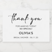 Elegant Zwart Script - Mini Mousserende Wijn Label Sparkling Wijnetiket (Enkel label)