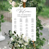 Elegant zwart script minimale bruiloft zitgrafiek poster
