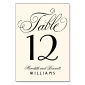 Elegant zwart script monogram | Ivoor Kaart (Voorkant)