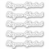 Elegant zwart script naam Kantoor cut vinyl Sticker (Voorkant)