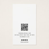 Elegant zwart-Script QR-code oorscherm Visitekaartje (Achterkant)