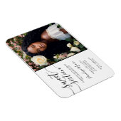 Elegant Zwart Script Sweet 16 Verjaardag Foto Magneet (Rechterzijde)