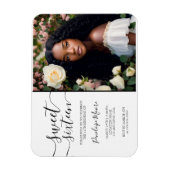 Elegant Zwart Script Sweet 16 Verjaardag Foto Magneet (Verticaal)