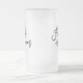 Elegant zwart script vader van de bruidegom naam g matglas bierpul (Center)