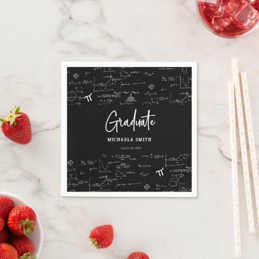 Elegant zwart script Wiskunde Afstuderen Servet (Insitu)