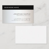 Elegant zwart Silver Slank professioneel design Visitekaartje (Voorkant / Achterkant)