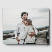 Elegant Zwart Snowberry + Eucalyptus krans bruilof Gastenboek (Achterkant)