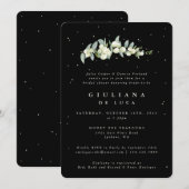 Elegant Zwart Snowberry+Eucalyptus Vrijgezellenfee Kaart (Voorkant / Achterkant)