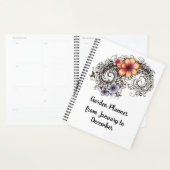 Elegant zwart spiraalvormig tuinplan planner (Display)