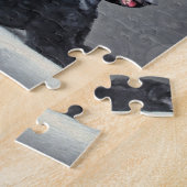 Elegant zwart standaardpoel legpuzzel (Zijkant)