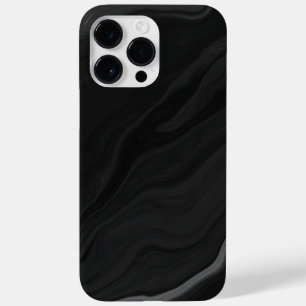 Elegant zwart stenen marmerpatroon Case-Mate iPhone 14 pro max hoesje