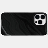 Elegant zwart stenen marmerpatroon Case-Mate iPhone case (Achterkant (horizontaal))