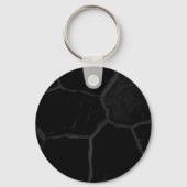 Elegant zwart stone minimalistisch stijlvol modern sleutelhanger (Achterkant)