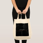 Elegant zwart stone minimalistisch stijlvol modern tote bag (Voorkant (product))