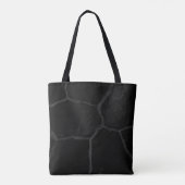 Elegant zwart stone minimalistisch stijlvol modern tote bag (Achterkant)