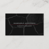 Elegant zwart stone minimalistisch stijlvol modern visitekaartje (Voorkant)