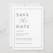 Elegant zwart Stropdas Save the Date (Voorkant)