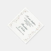 Elegant Zwart Tan  Bibliotheek Boek Bruiloft Servet (Hoek)