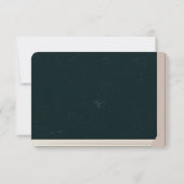 Elegant Zwart Tan Boek Hoesje Bruiloft RSVP Kaart (Achterkant)