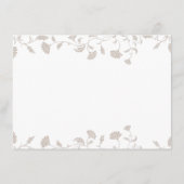 Elegant Zwart Tan QR Code Bruiloft Kaart Invoegen (Achterkant)