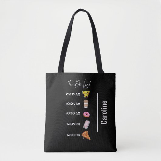 Elegant zwart te doen lijst Canvas tas (Voorkant)