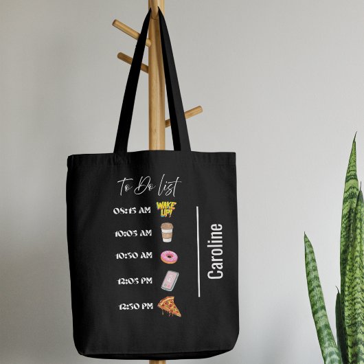 Elegant zwart te doen lijst Canvas tas